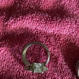 Lia Sophia Silver Ring with Clear Stone